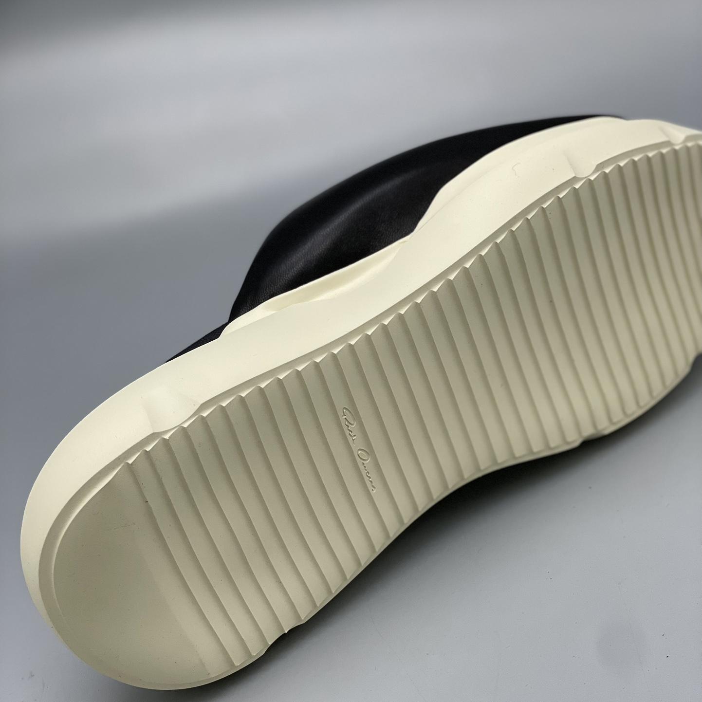 Rick Owens SS23 Edfu Geth Puffer Slide In Black - DopestKickz