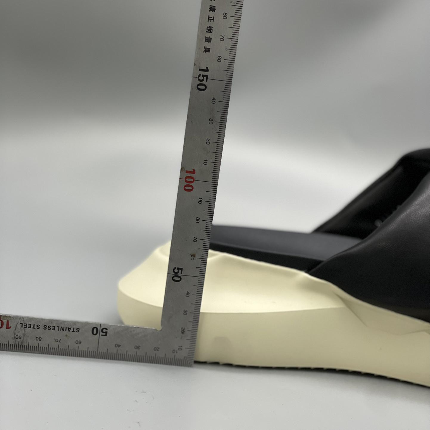 Rick Owens SS23 Edfu Geth Puffer Slide In Black - DopestKickz