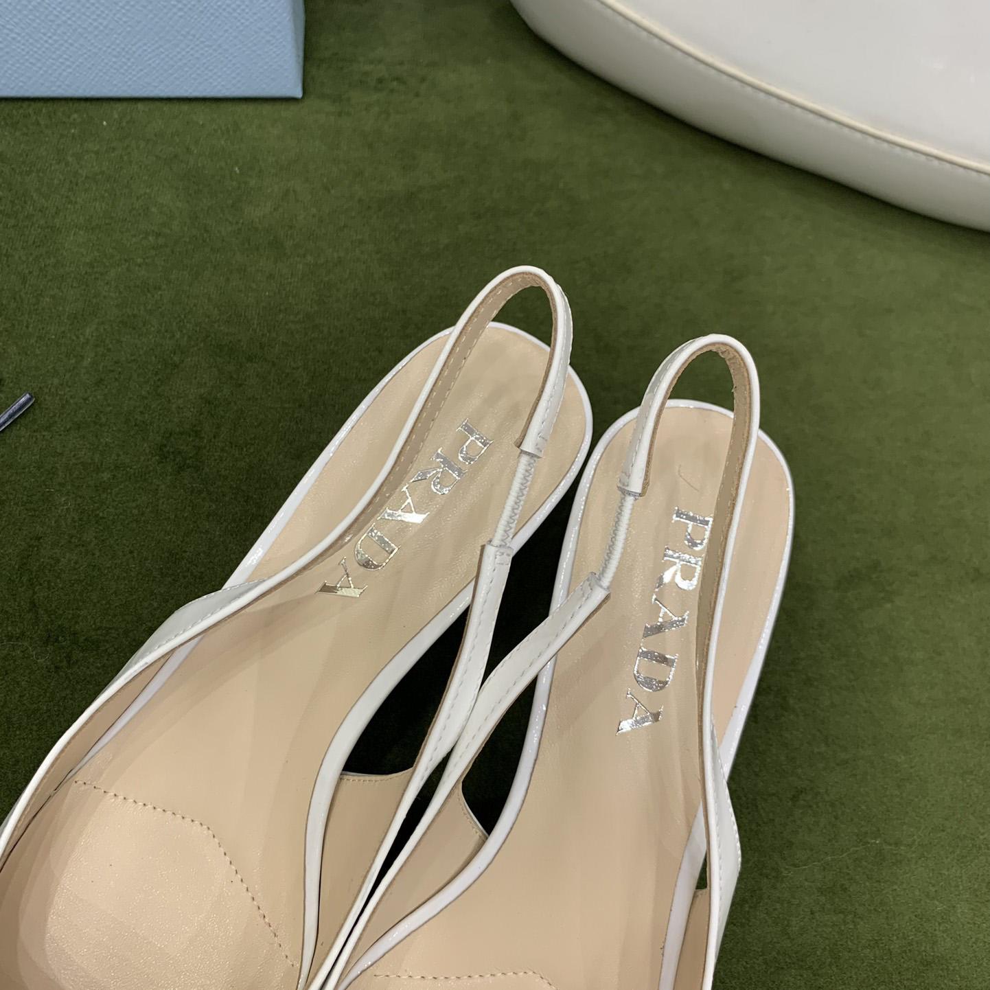 Prada Patent-leather Slingback Pumps - DopestKickz