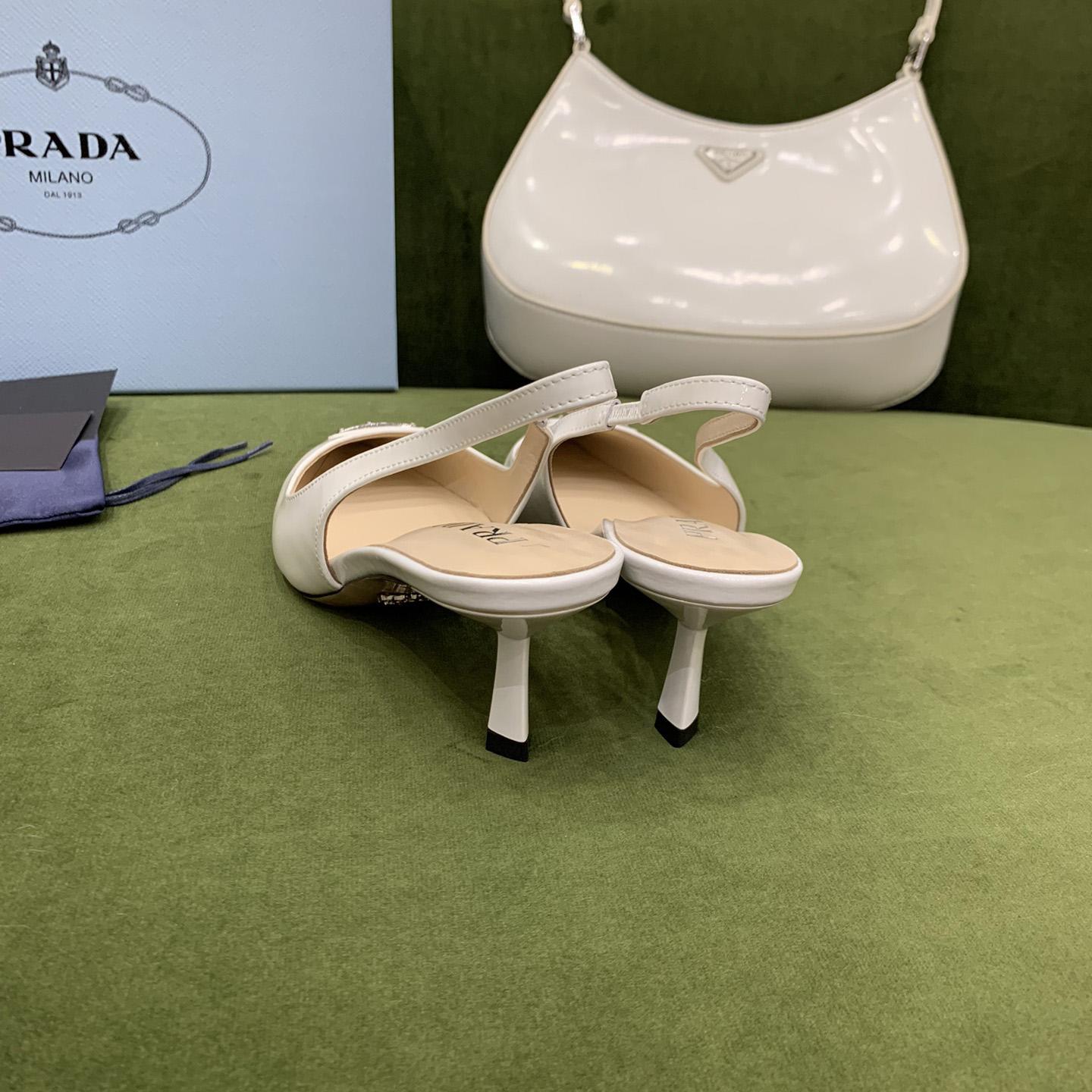 Prada Patent-leather Slingback Pumps - DopestKickz