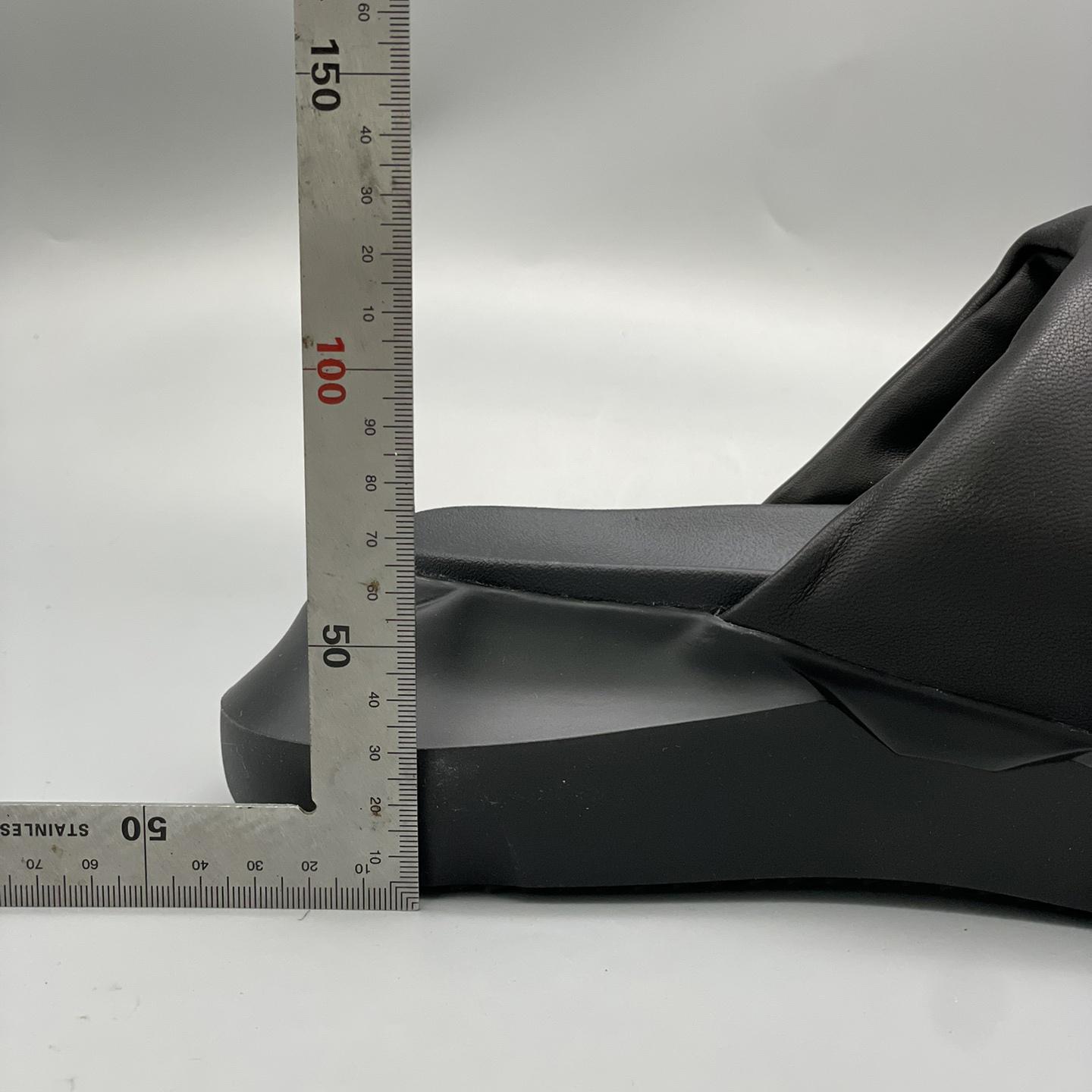 Rick Owens SS23 Edfu Geth Puffer Slide In Black - DopestKickz