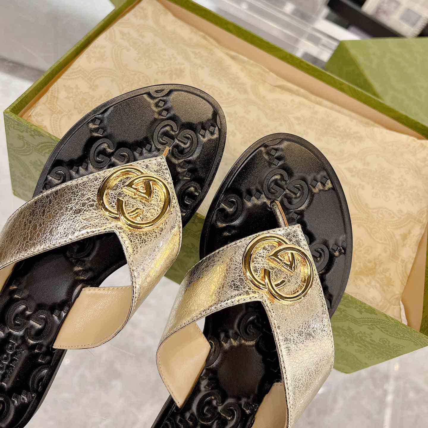 Gucci Double G Thong Sandals - DopestKickz