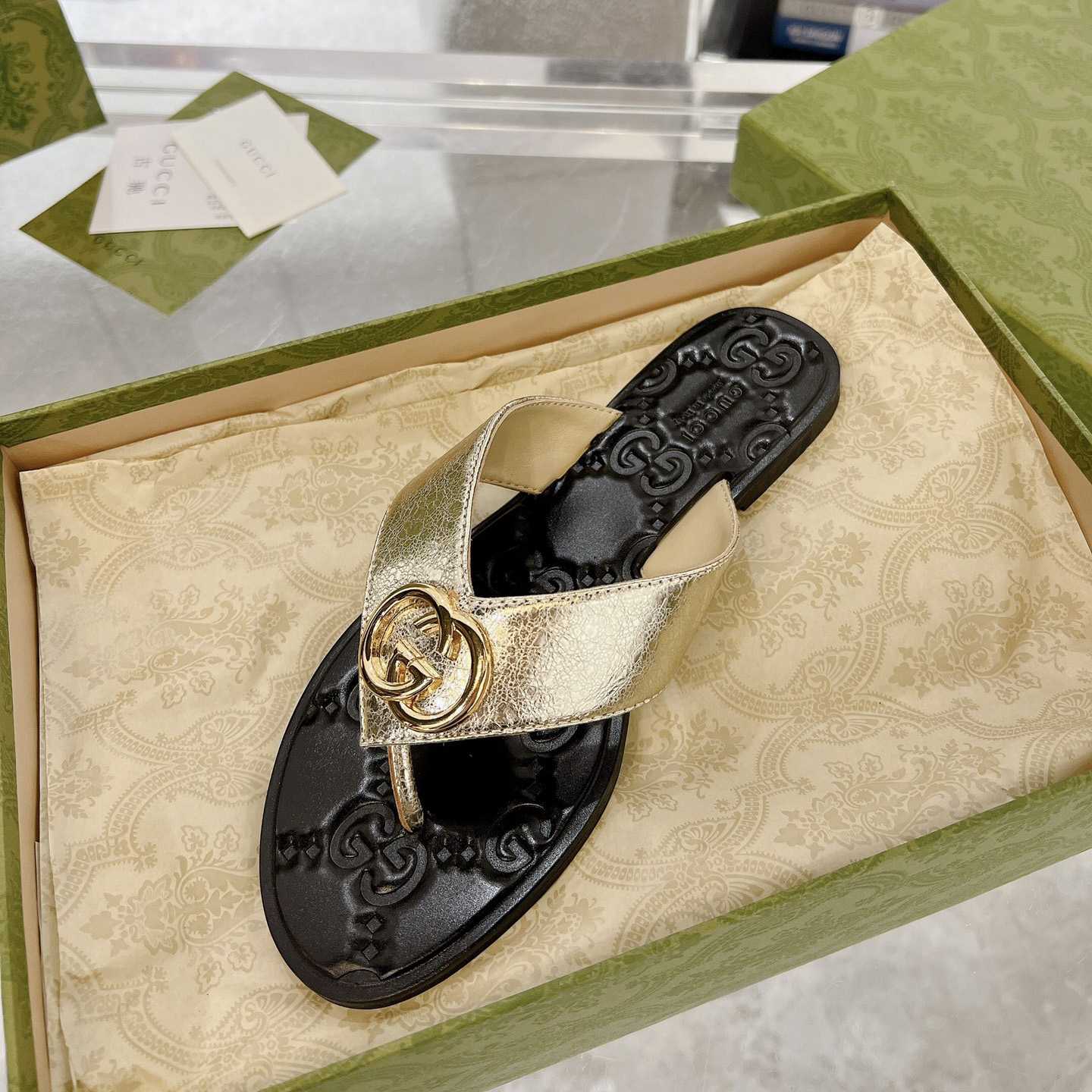 Gucci Double G Thong Sandals - DopestKickz