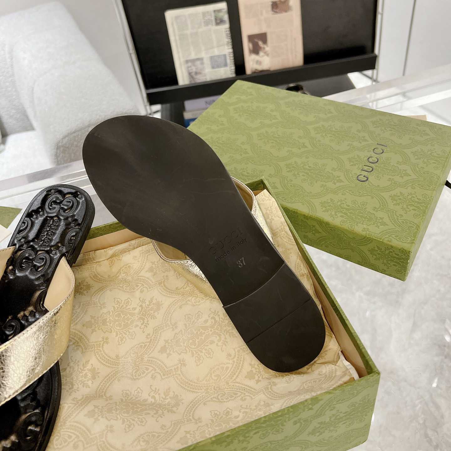 Gucci Double G Thong Sandals - DopestKickz