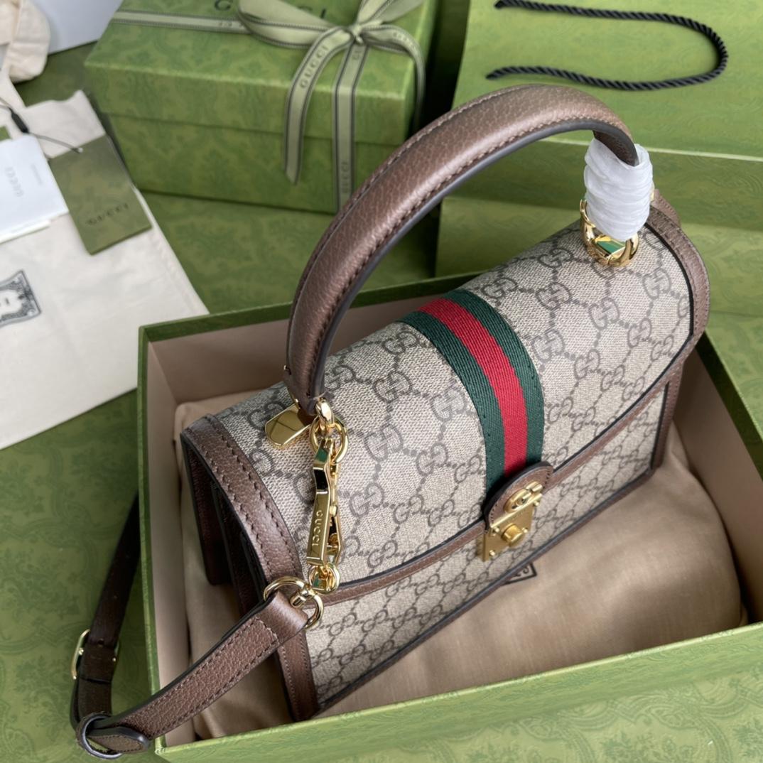 Gucci Ophidia GG Small Top Handle Bag(25-17.5-7cm) - DopestKickz