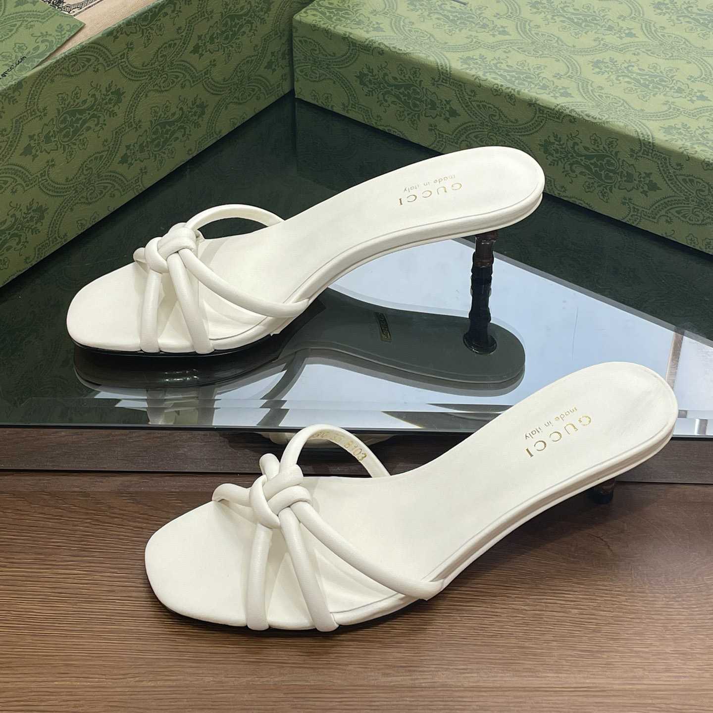 Gucci Women's Slide Sandal With Bamboo  - DopestKickz