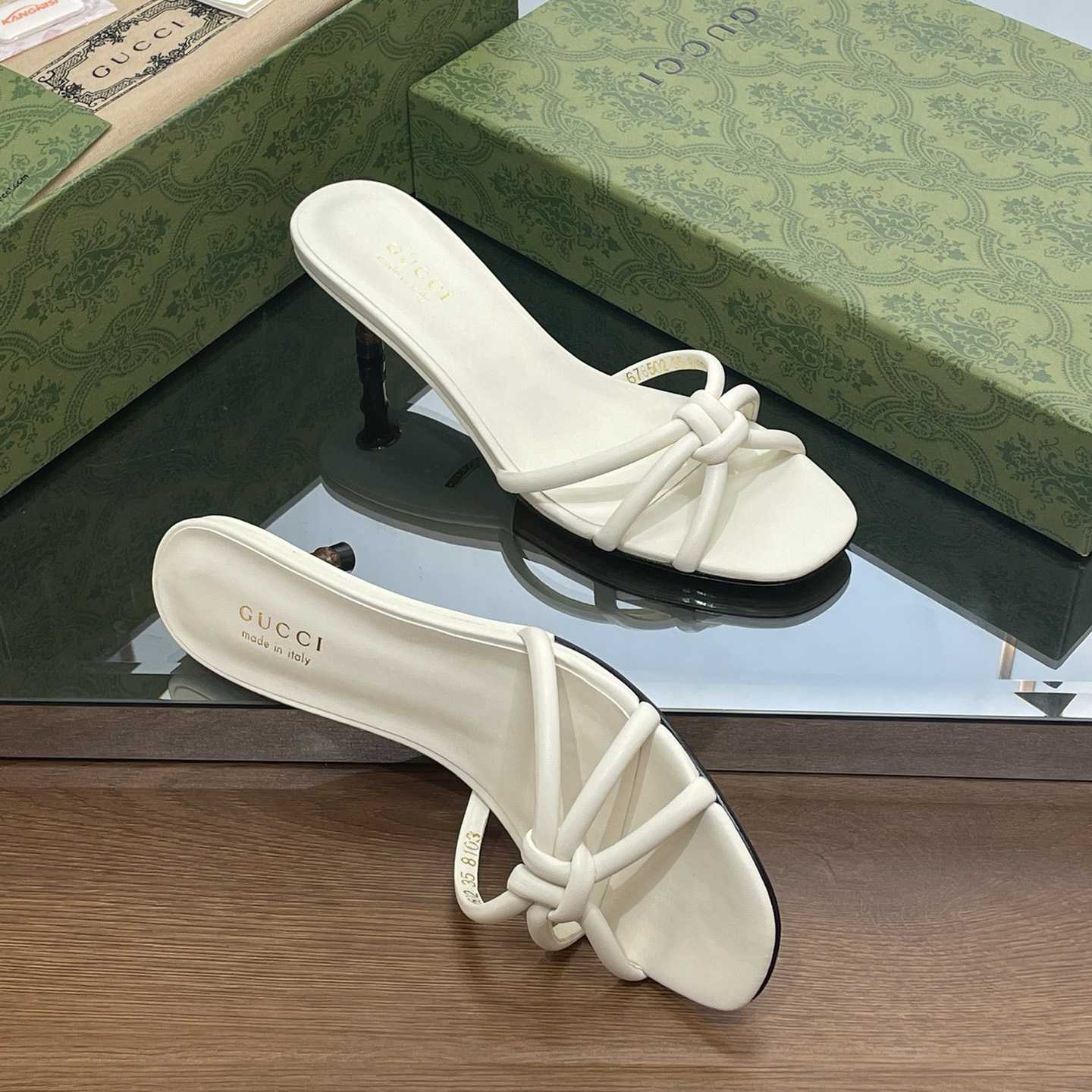 Gucci Women's Slide Sandal With Bamboo  - DopestKickz