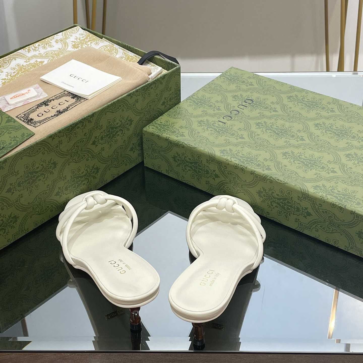 Gucci Women's Slide Sandal With Bamboo  - DopestKickz