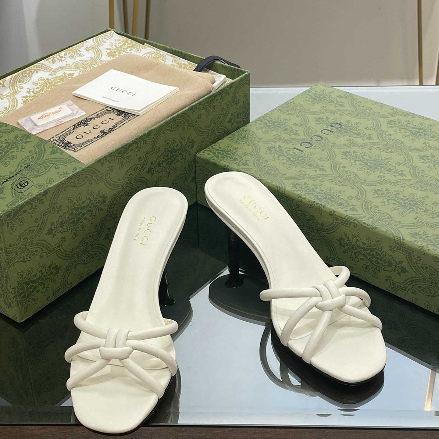 Gucci Women's Slide Sandal With Bamboo  - DopestKickz