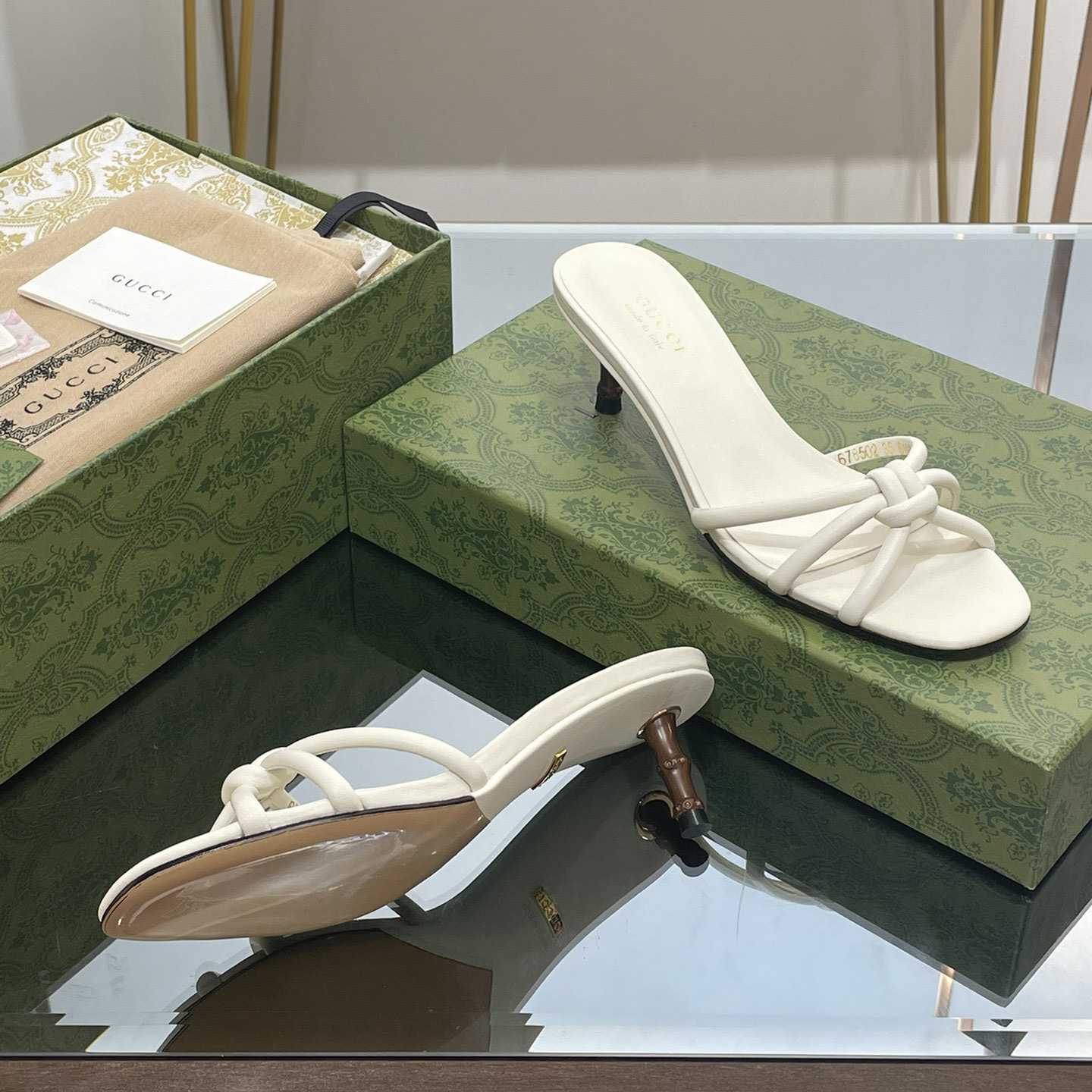 Gucci Women's Slide Sandal With Bamboo  - DopestKickz