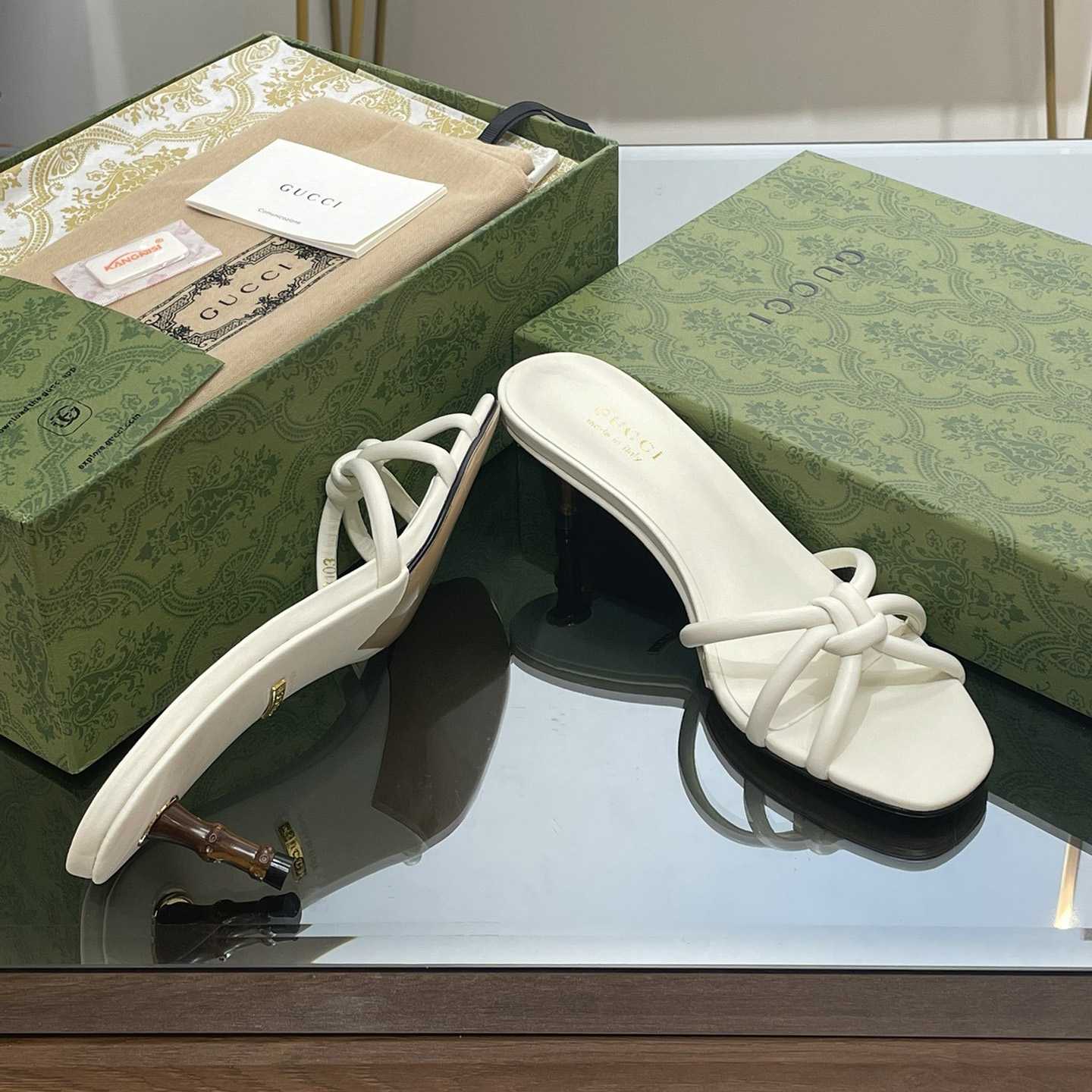 Gucci Women's Slide Sandal With Bamboo  - DopestKickz