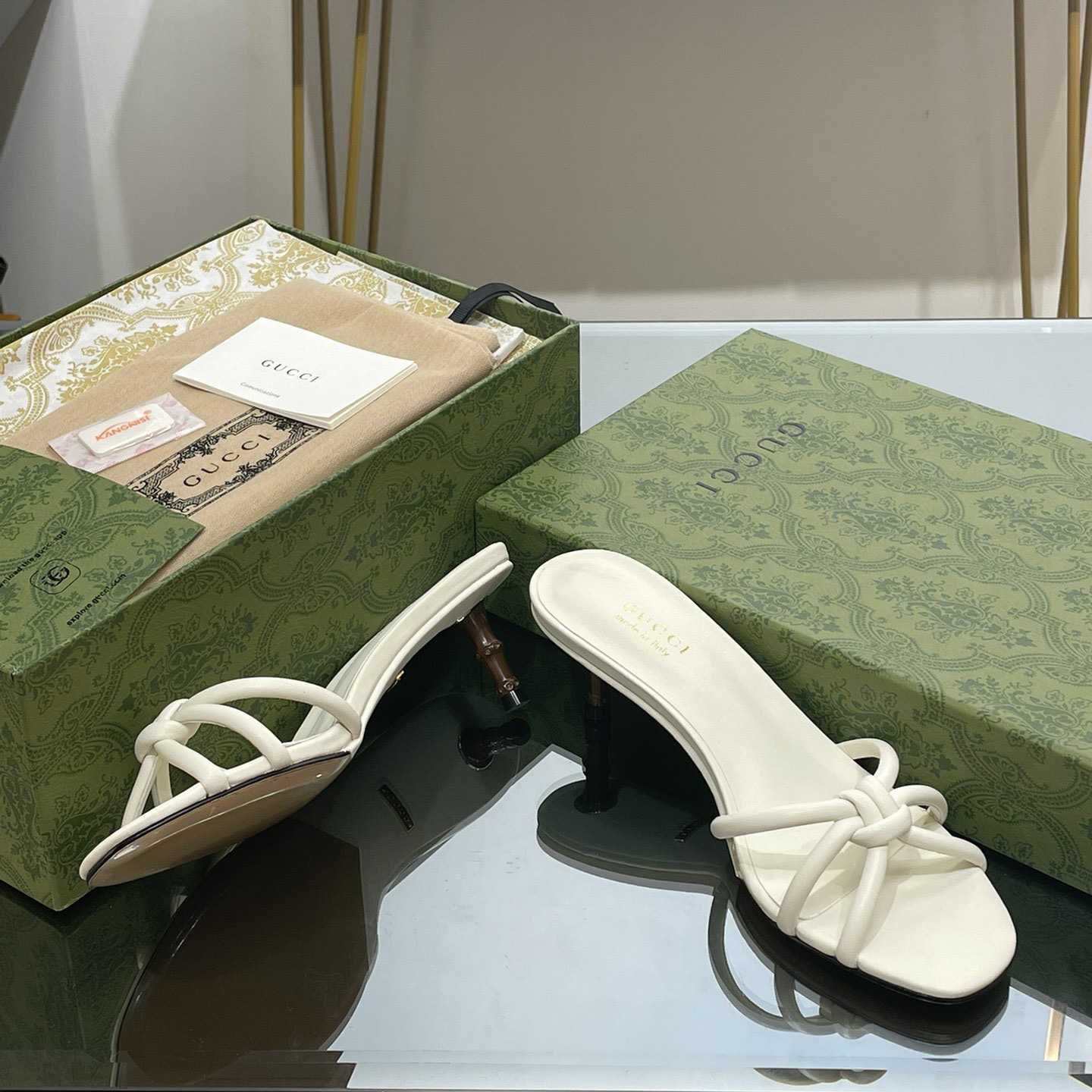 Gucci Women's Slide Sandal With Bamboo  - DopestKickz