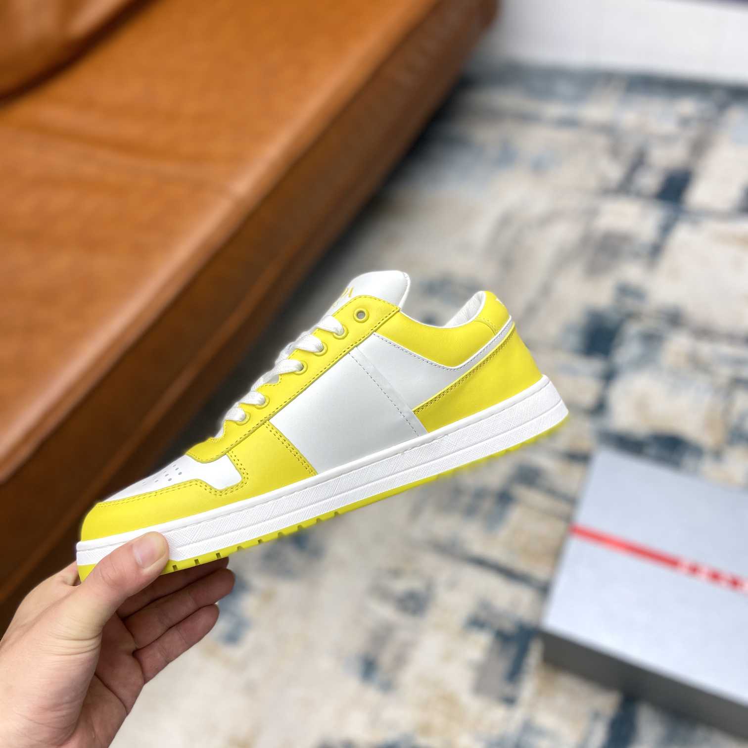 Prada Downtown Leather Sneakers - DopestKickz