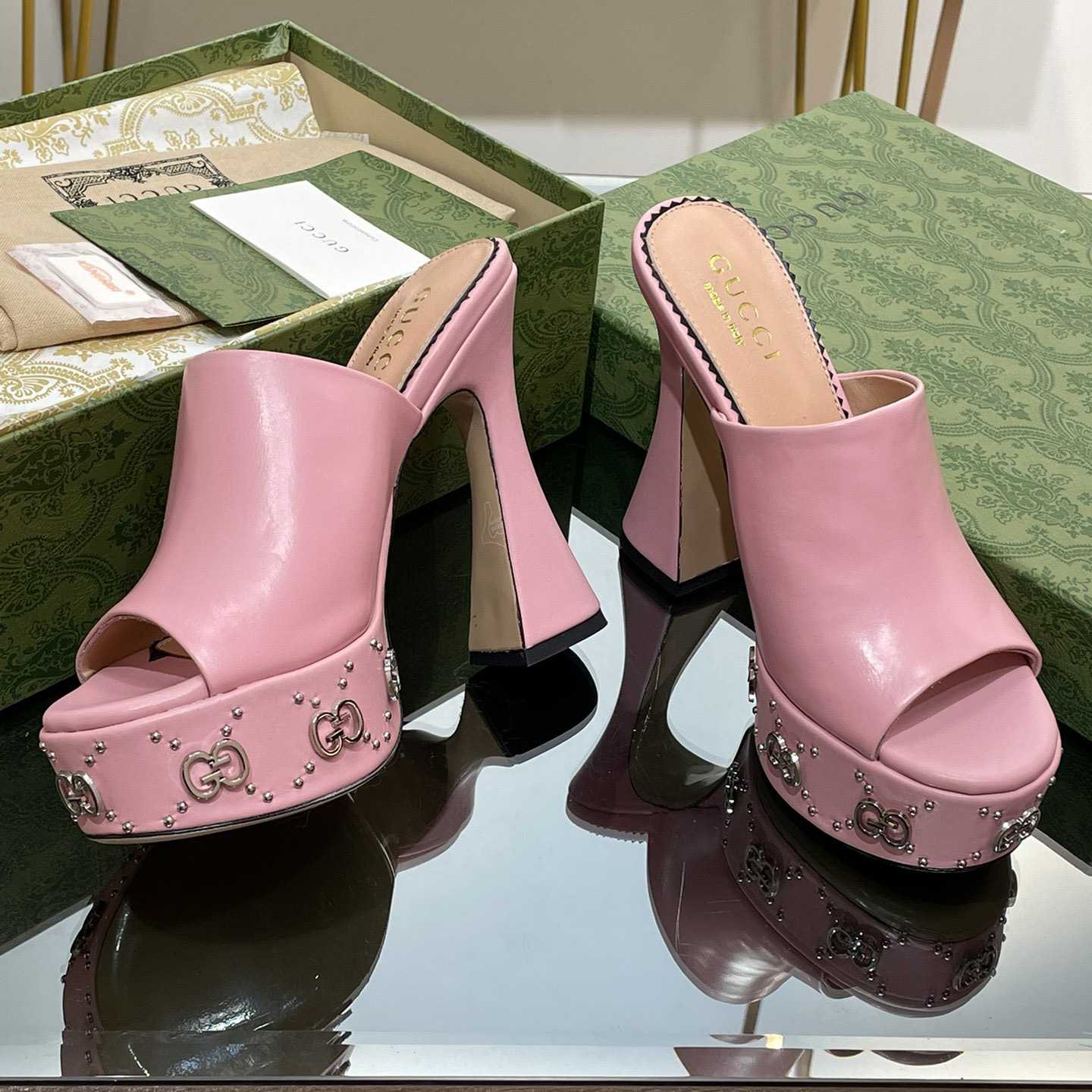 Gucci Women's Platform Slide Sandal - DopestKickz