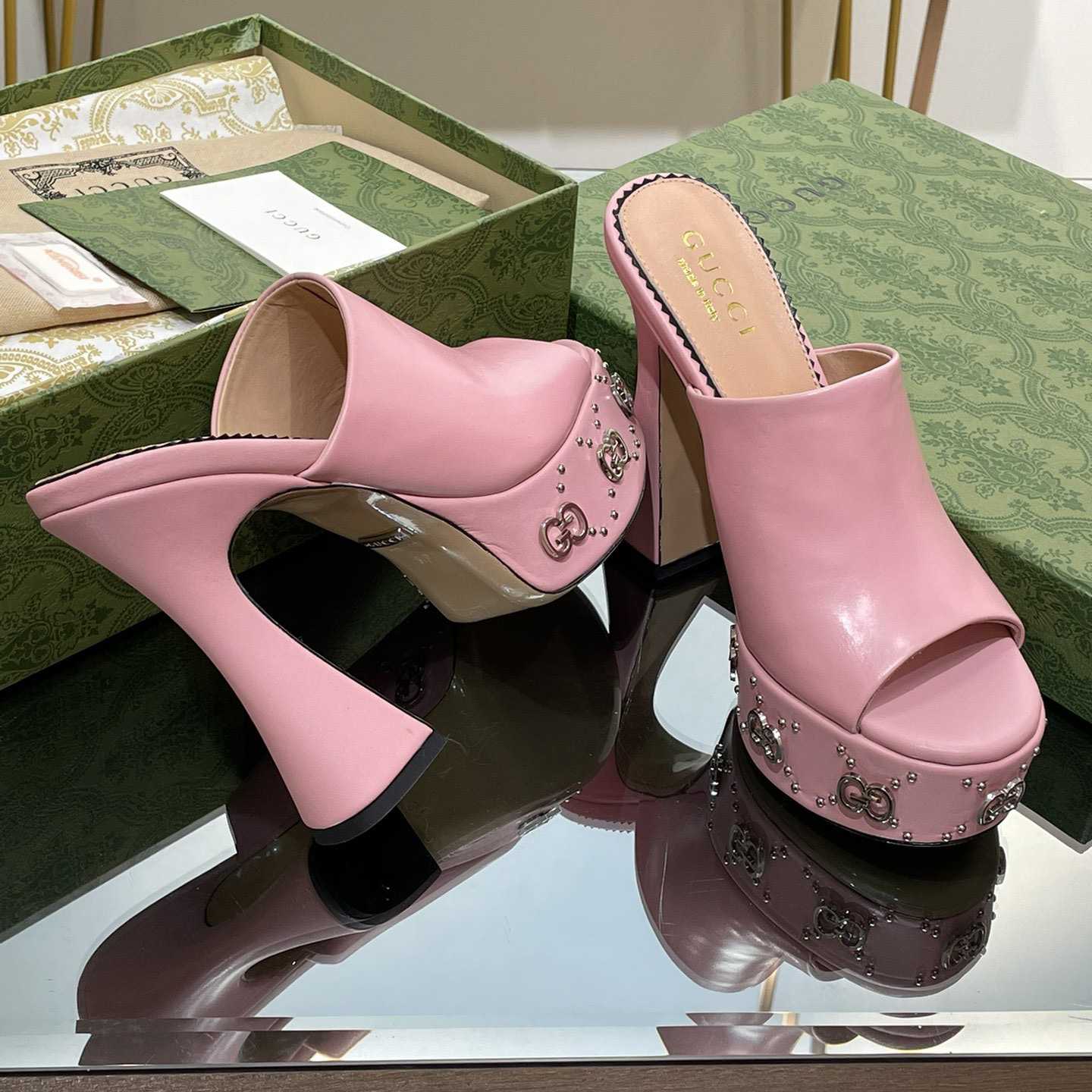 Gucci Women's Platform Slide Sandal - DopestKickz