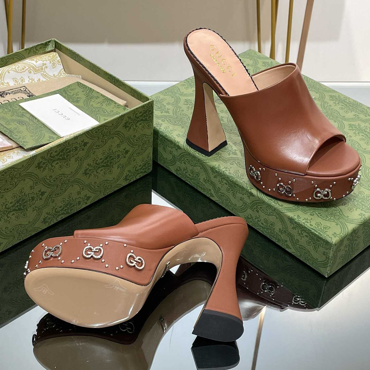 Gucci Women's Platform Slide Sandal - DopestKickz