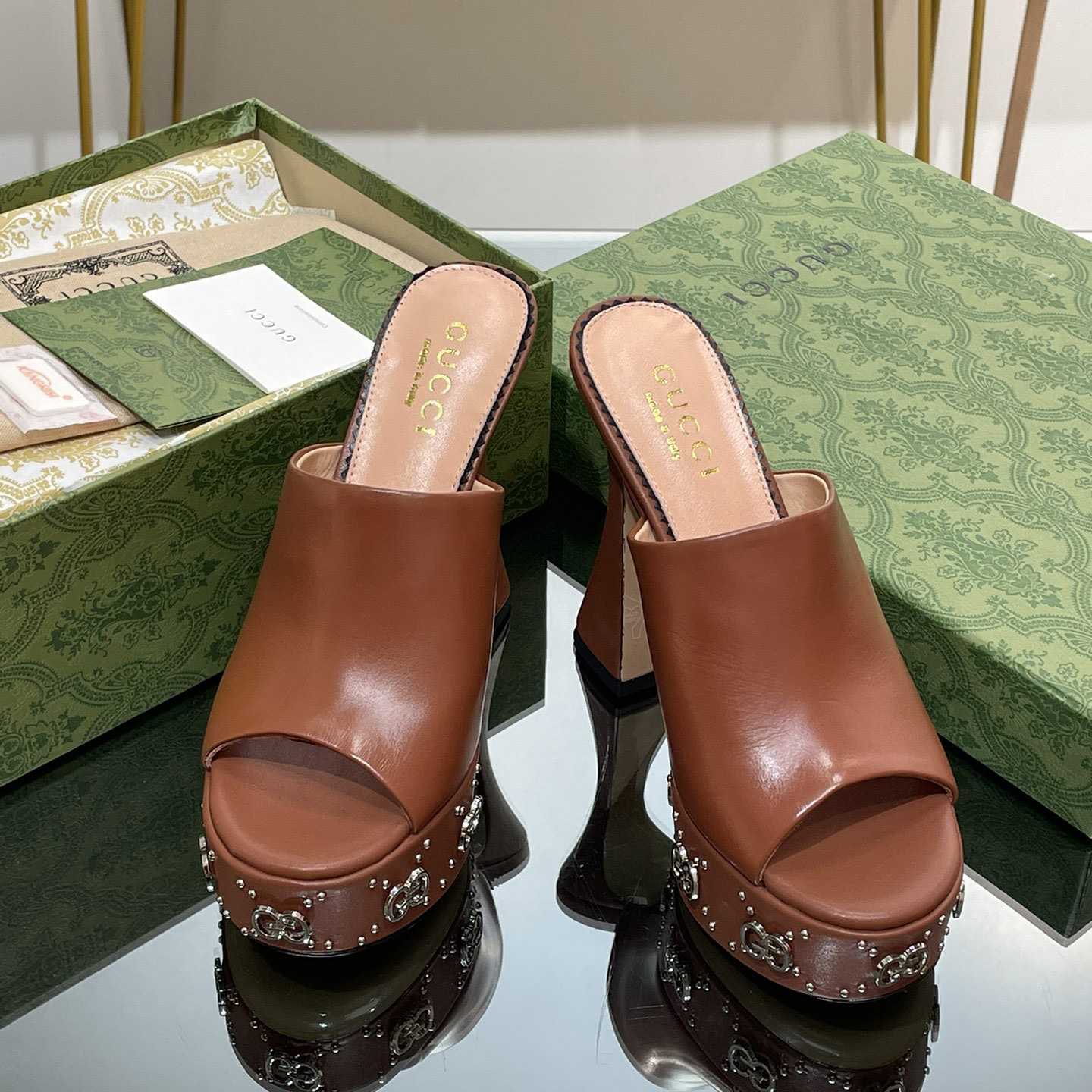 Gucci Women's Platform Slide Sandal - DopestKickz