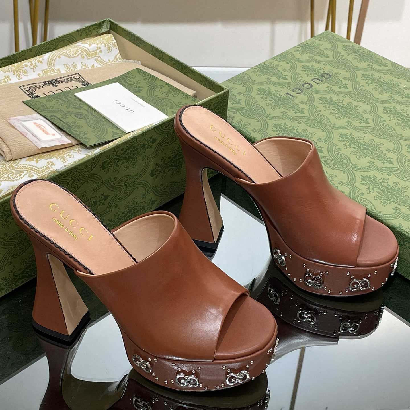 Gucci Women's Platform Slide Sandal - DopestKickz