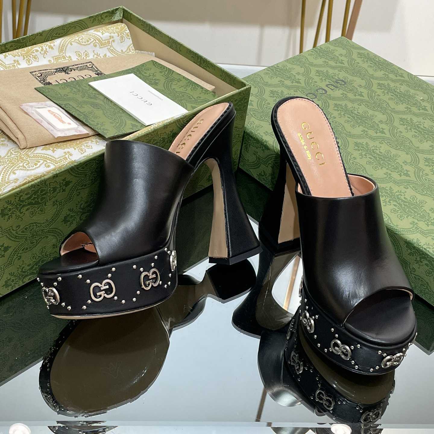 Gucci Women's Platform Slide Sandal - DopestKickz