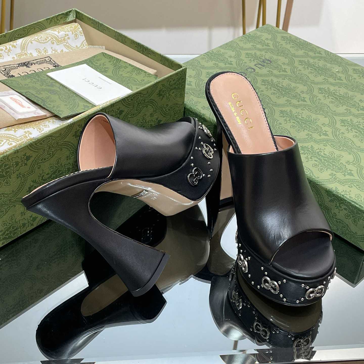 Gucci Women's Platform Slide Sandal - DopestKickz