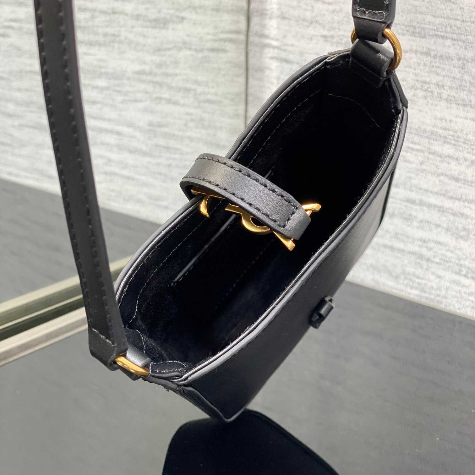 Saint Laurent Le 5 À 7 Mini Vertical In Shiny Leather - DopestKickz