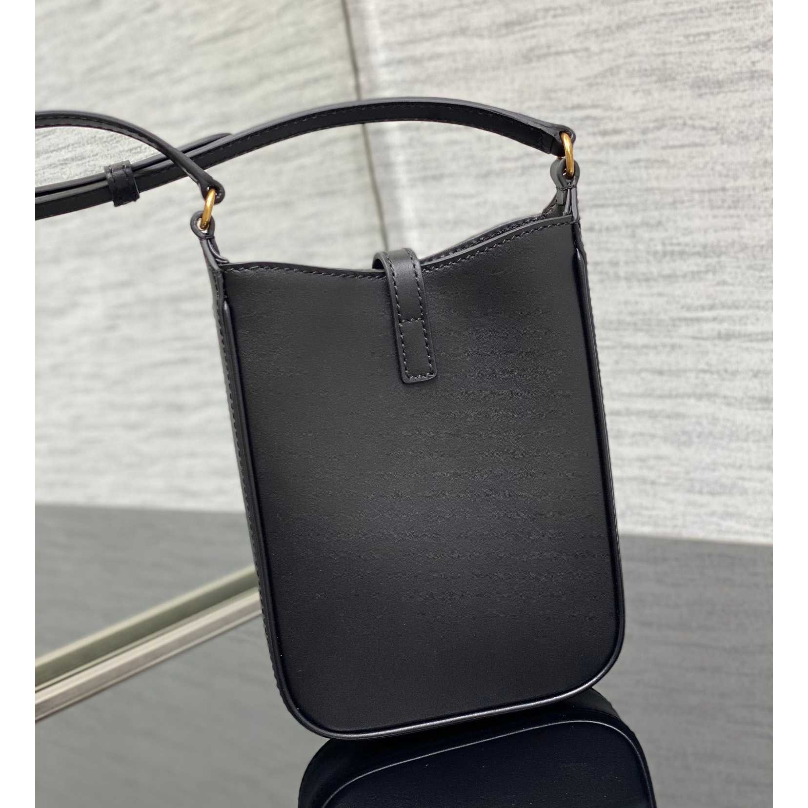 Saint Laurent Le 5 À 7 Mini Vertical In Shiny Leather - DopestKickz