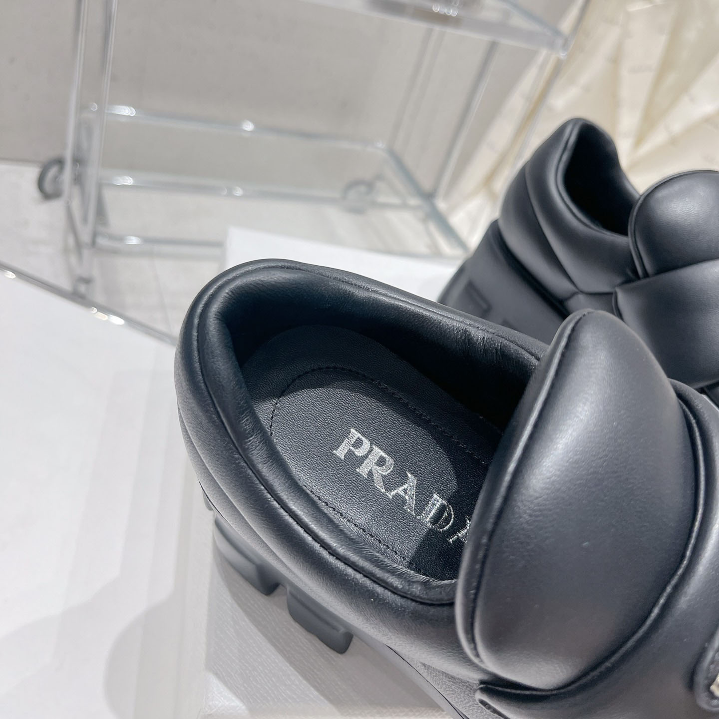 Prada Soft padded Nappa Leather Loafers - DopestKickz