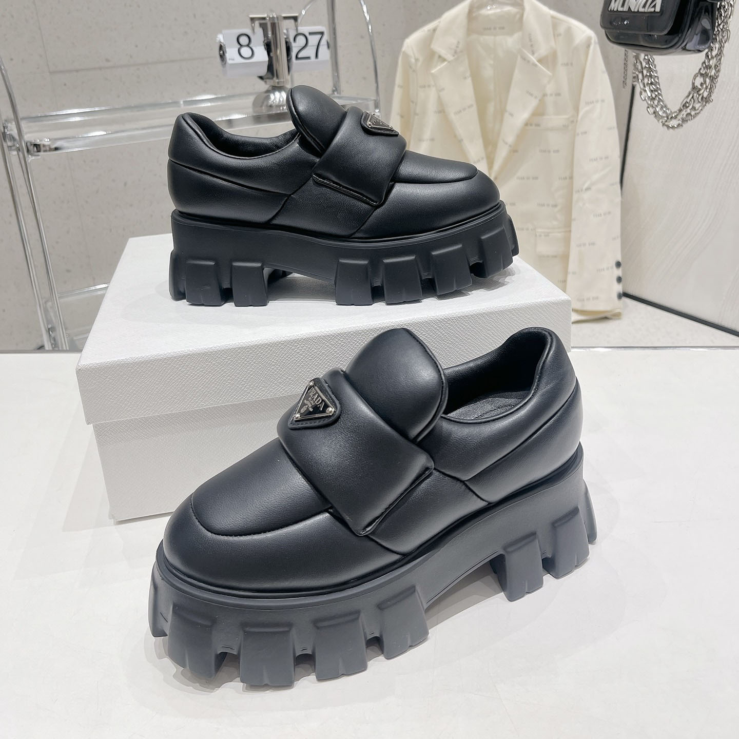 Prada Soft padded Nappa Leather Loafers - DopestKickz