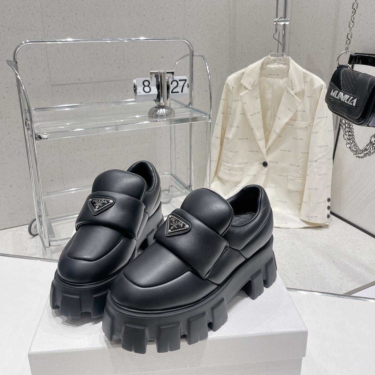 Prada Soft padded Nappa Leather Loafers - DopestKickz