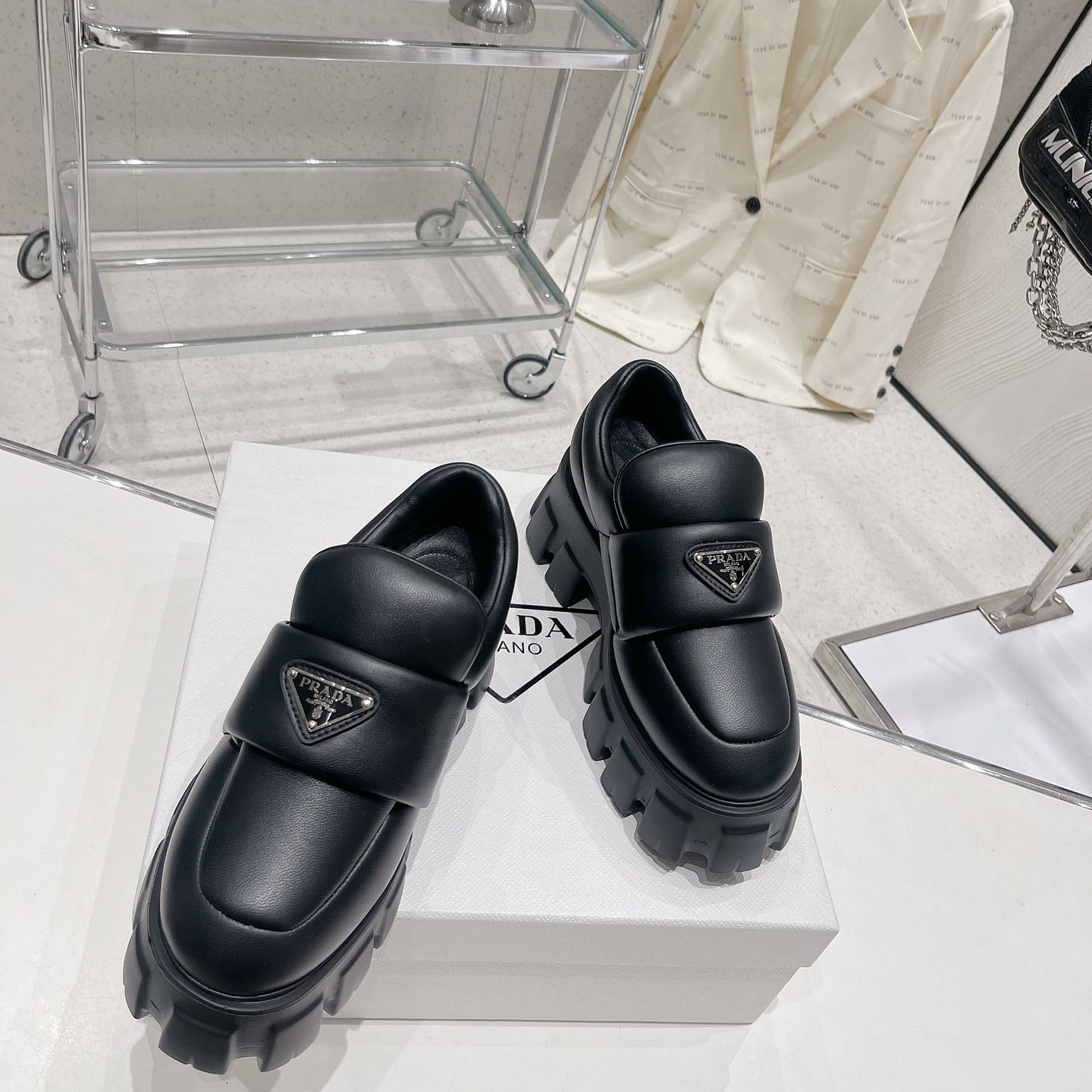 Prada Soft padded Nappa Leather Loafers - DopestKickz
