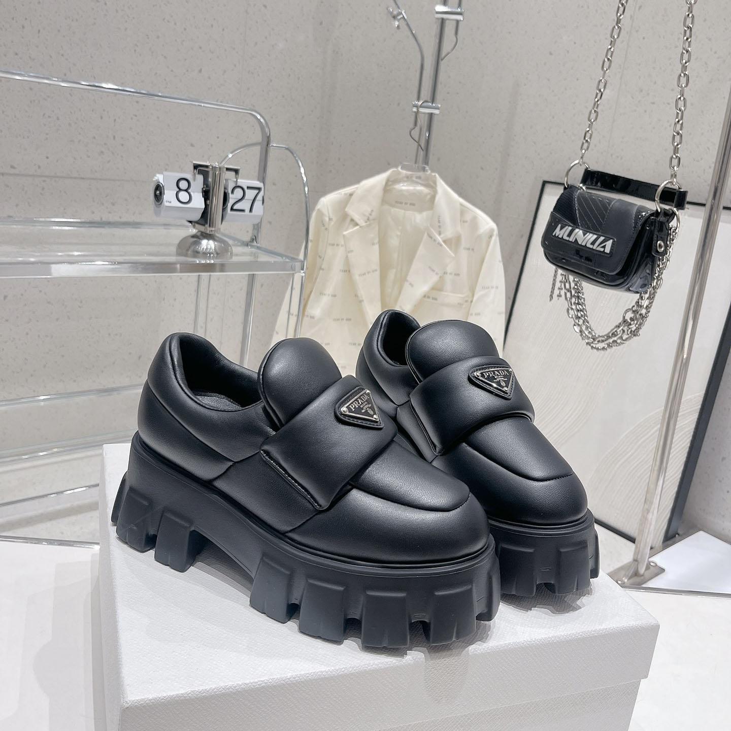 Prada Soft padded Nappa Leather Loafers - DopestKickz