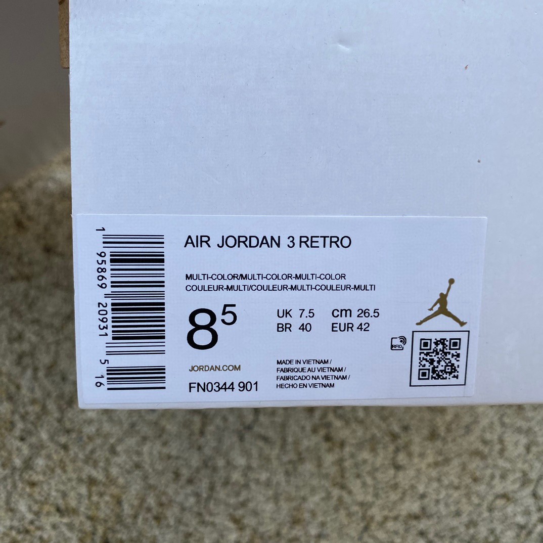 J Balvin x Air Jordan 3  Basketball Shoes   FN0344-901 - DopestKickz