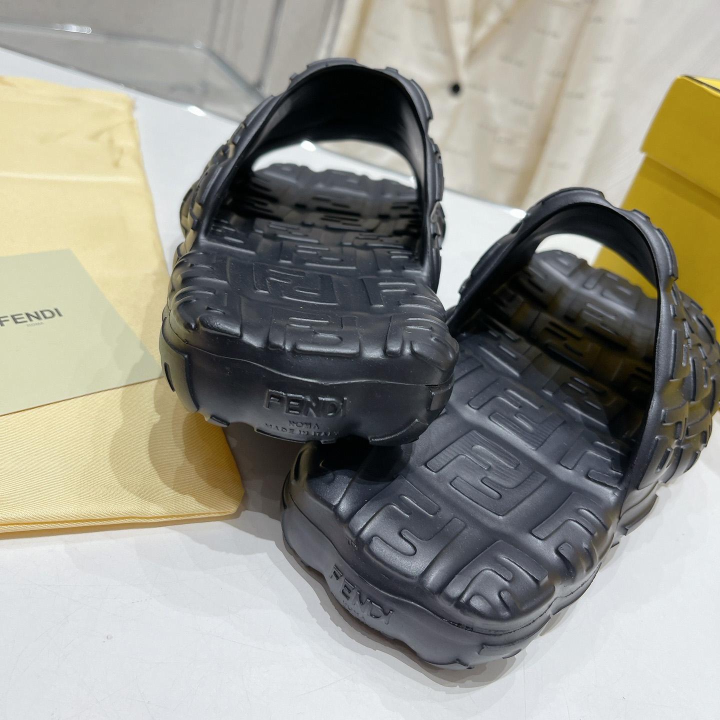 Fendi Cloud Slides Orange Rubber Slides - DopestKickz