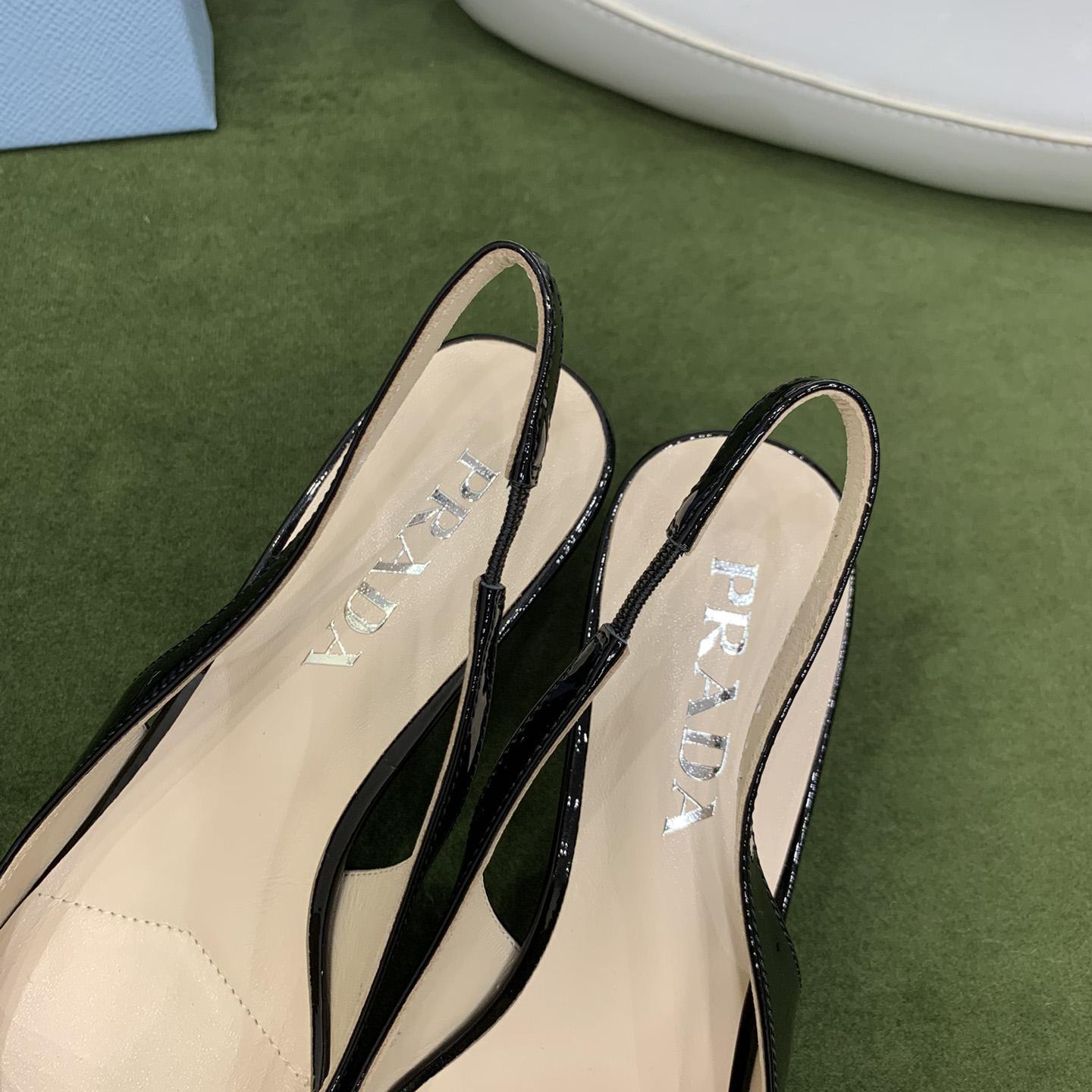 Prada Patent-leather Slingback Pumps - DopestKickz