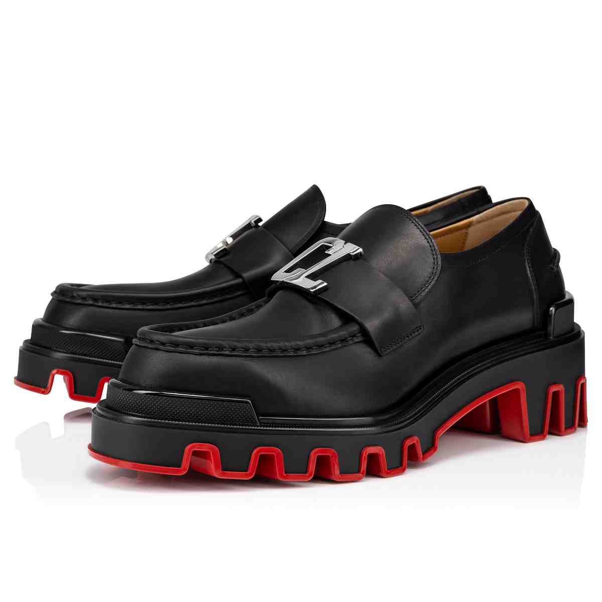 Christian Louboutin CL Moc Dune Loafers - Calf leather - Black - DopestKickz
