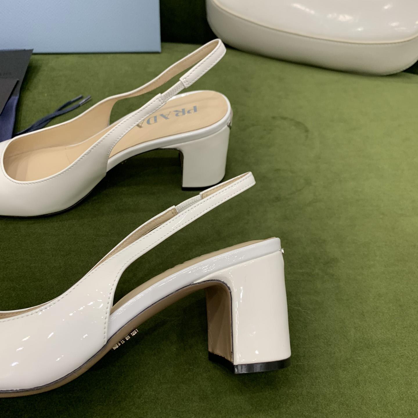 Prada Patent-leather Slingback Pumps - DopestKickz