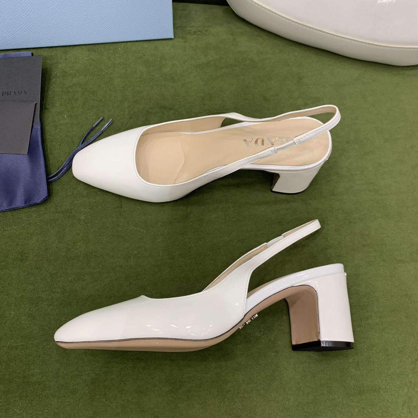 Prada Patent-leather Slingback Pumps - DopestKickz