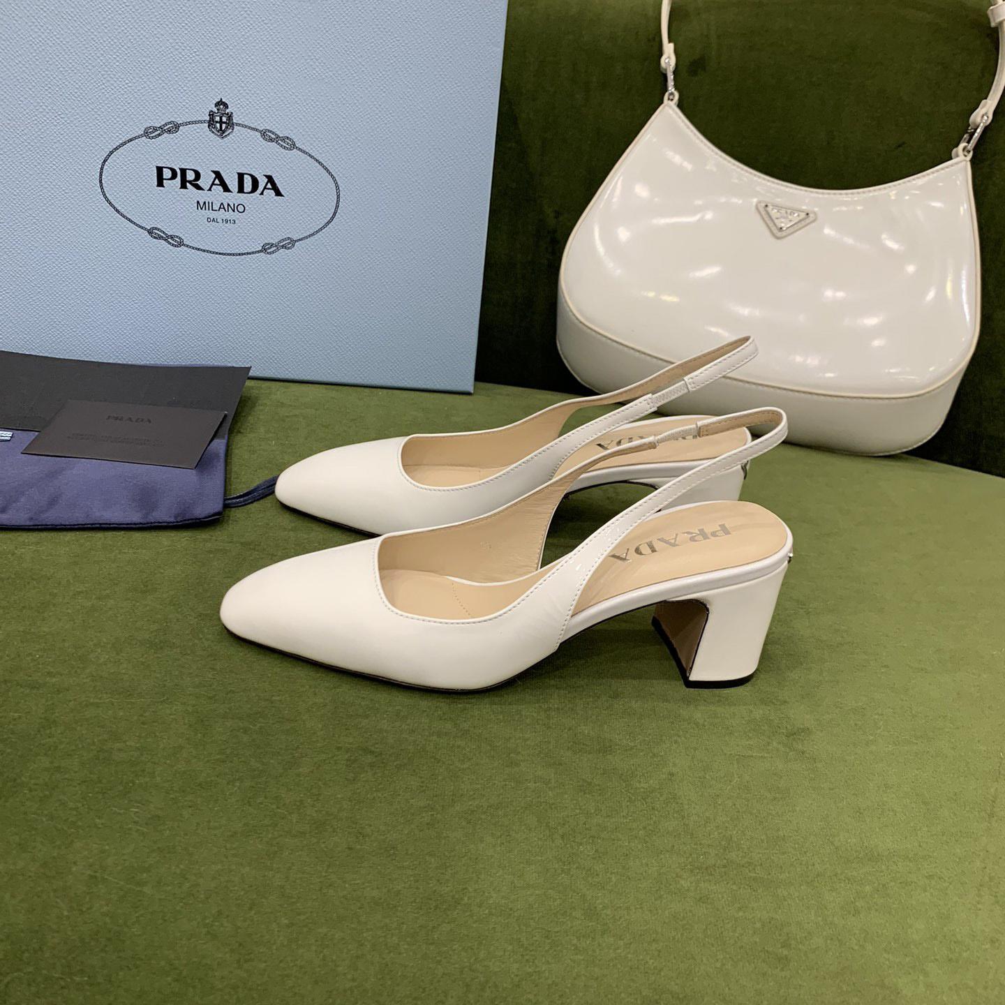 Prada Patent-leather Slingback Pumps - DopestKickz