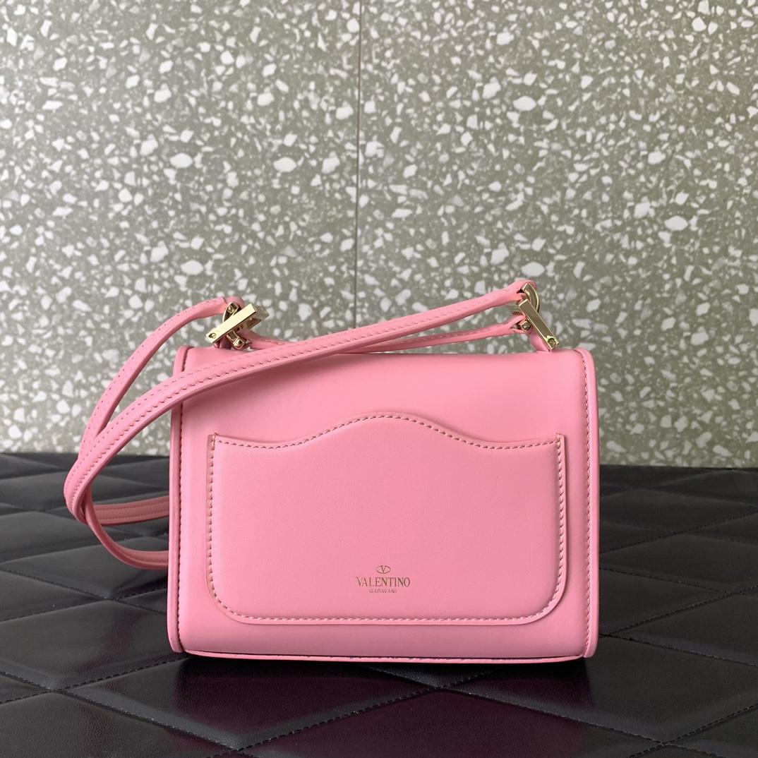 Valenti Small VLogo Type Shoulder Bag In Calfskin - DopestKickz