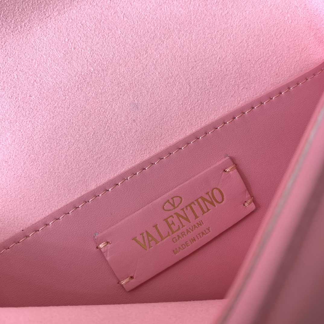 Valenti Small VLogo Type Shoulder Bag In Calfskin - DopestKickz