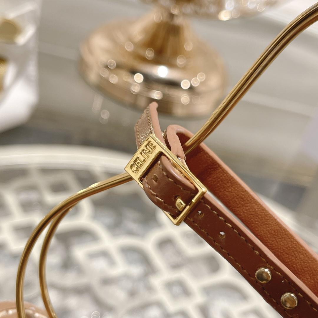 Celine Taillat Flat Sandal With Studs In Calfskin - Vegetal Tanning & Studs Tan - DopestKickz