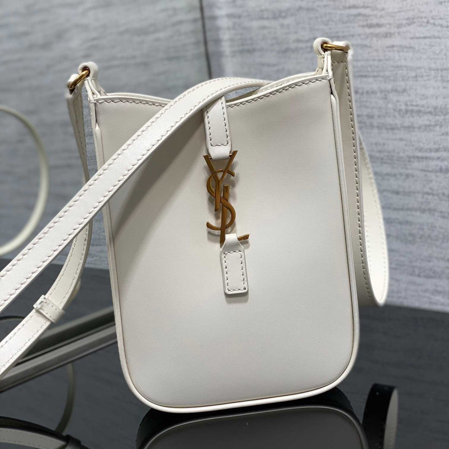 Saint Laurent Le 5 À 7 Mini Vertical In Shiny Leather - DopestKickz