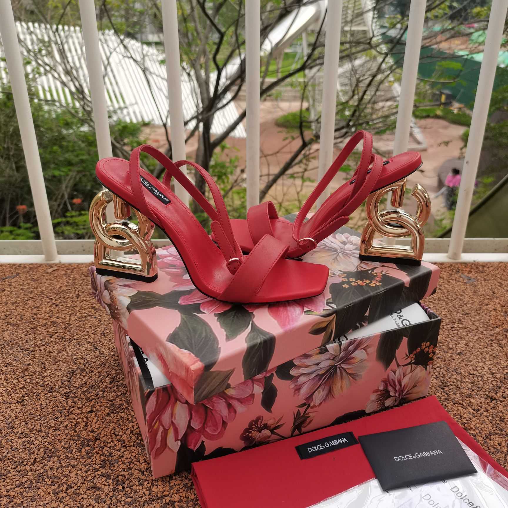 Dolce & Gabbana Keira DG Heel Sandals - DopestKickz