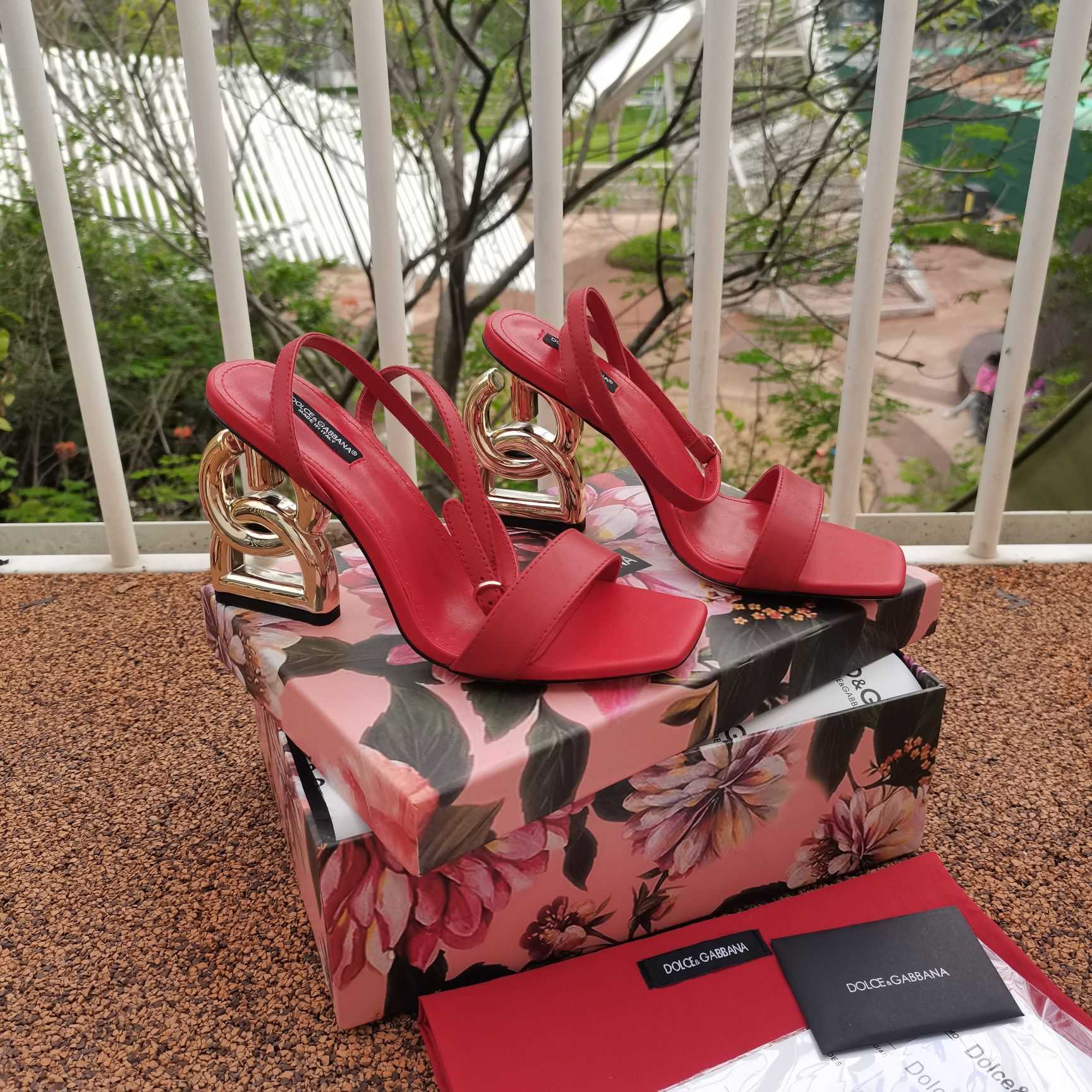 Dolce & Gabbana Keira DG Heel Sandals - DopestKickz