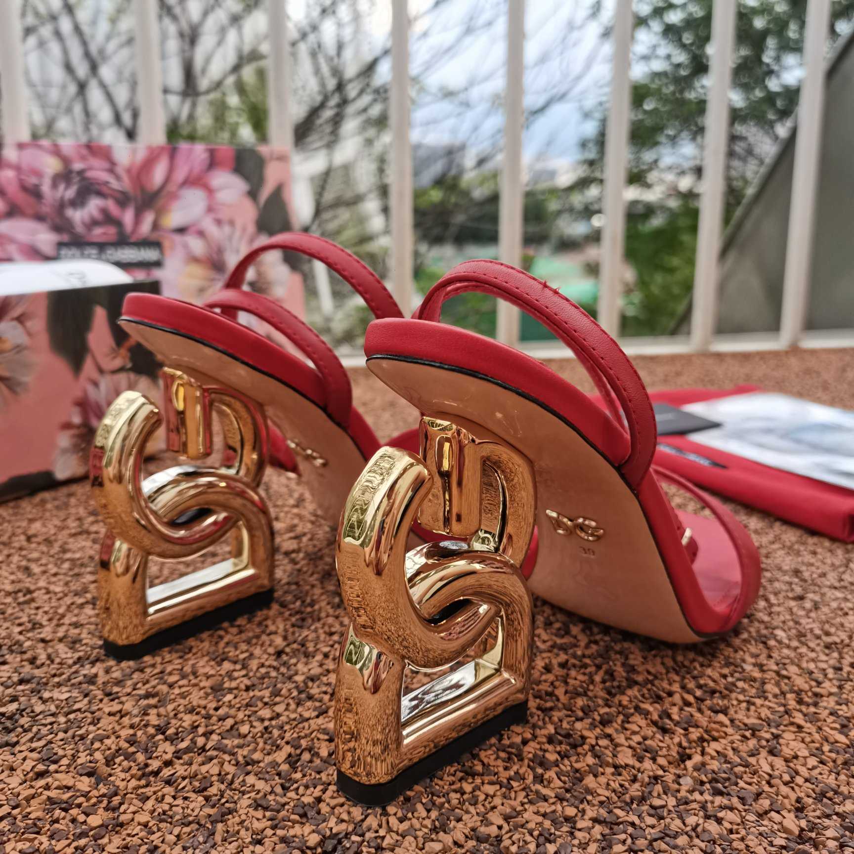 Dolce & Gabbana Keira DG Heel Sandals - DopestKickz