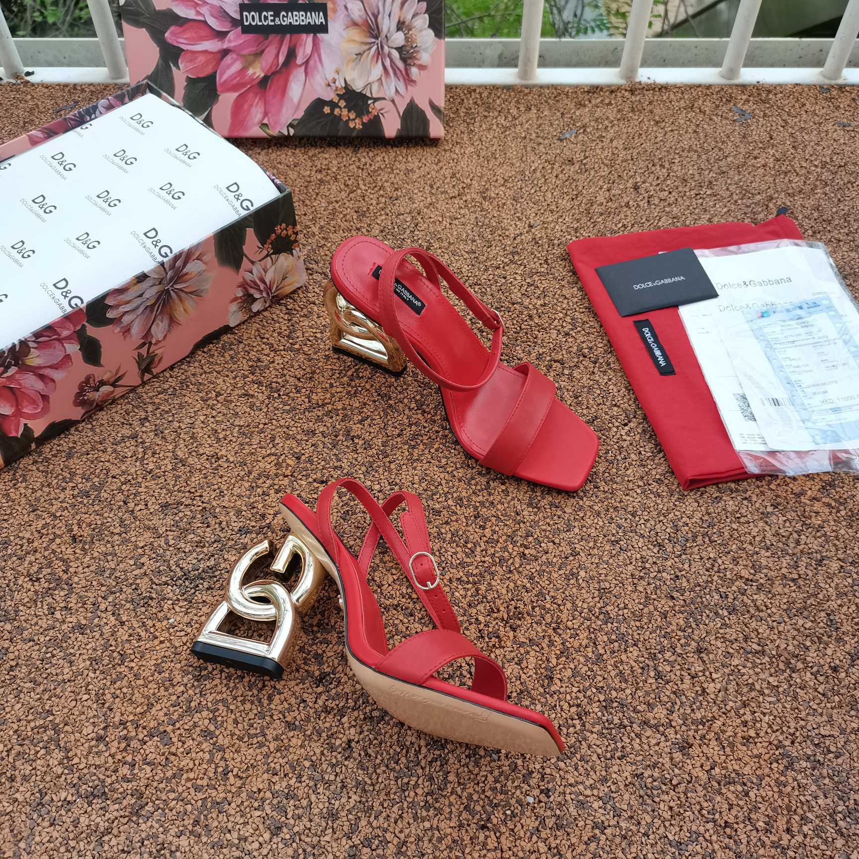 Dolce & Gabbana Keira DG Heel Sandals - DopestKickz