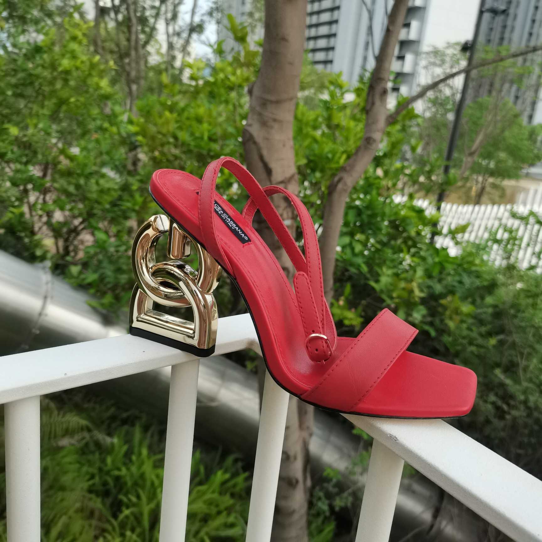 Dolce & Gabbana Keira DG Heel Sandals - DopestKickz