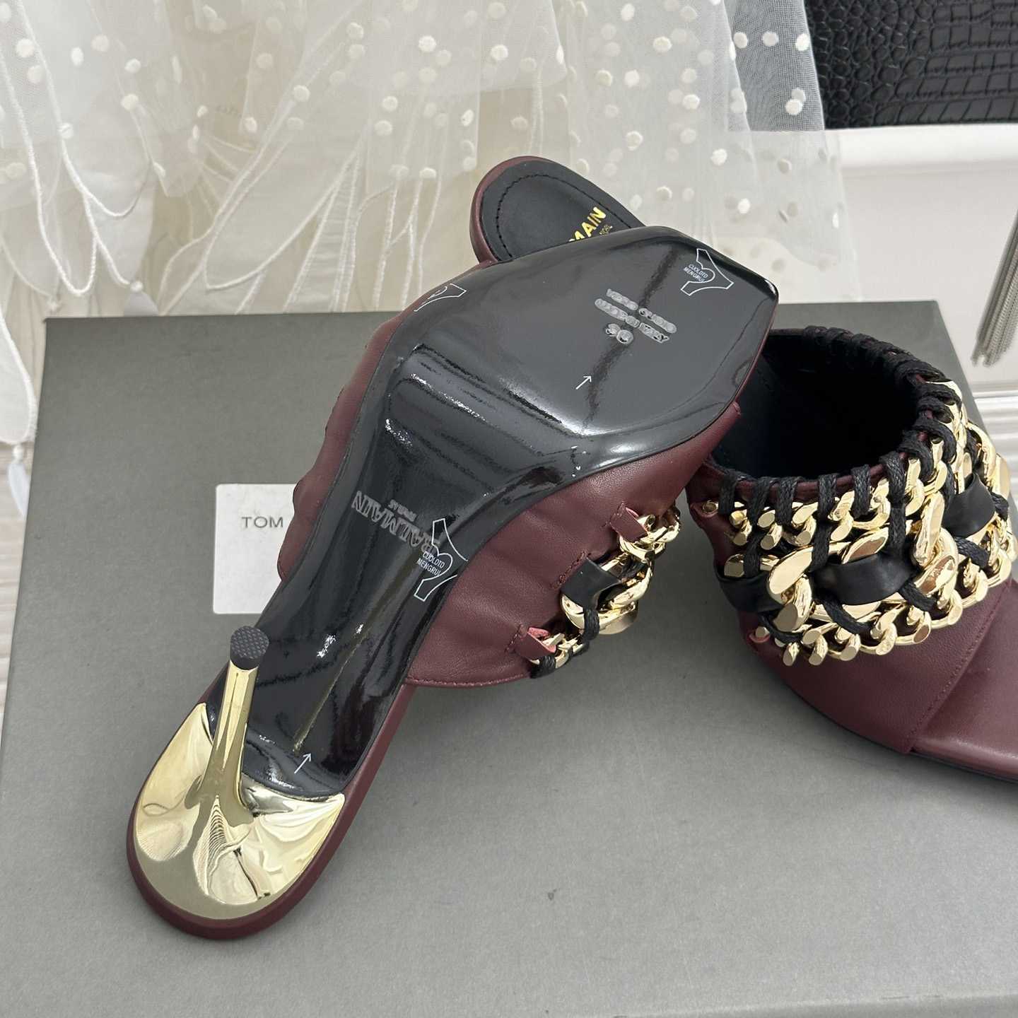 Balmain Chain-link Detail 110mm Pumps - DopestKickz