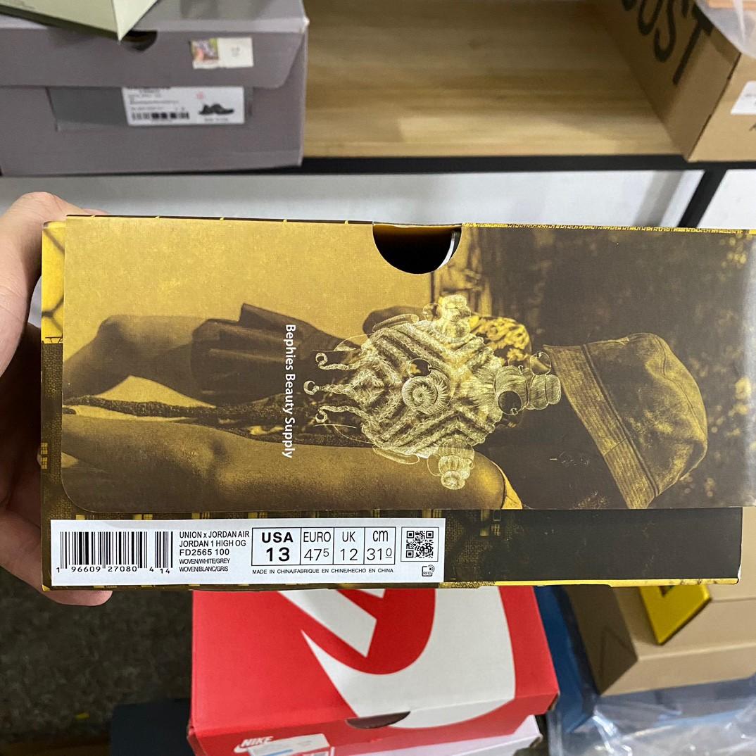 Union x Air Jordan 1 High OG “Woven” Sneaker    FD2565-100 - DopestKickz