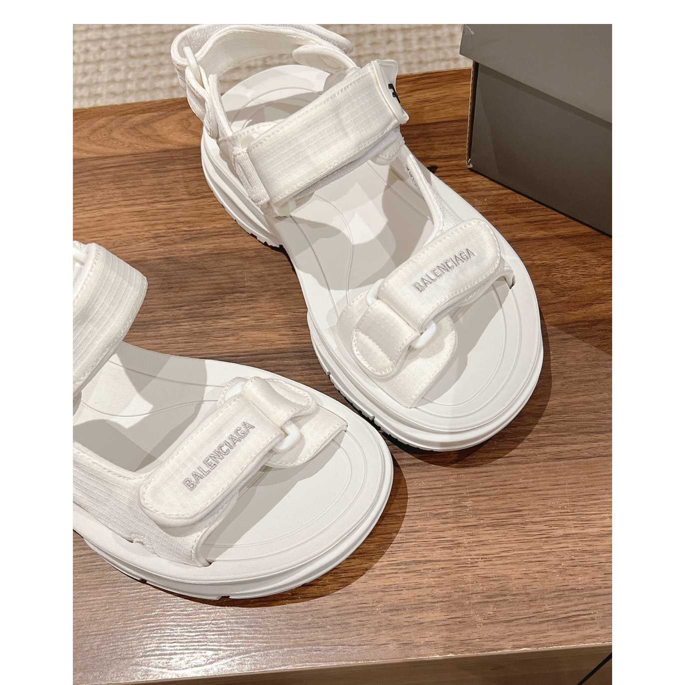 Balenciaga Women's Tourist Sandal In White - DopestKickz